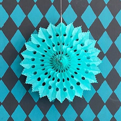 Paper Fan - Pack of 6 - Turquoise