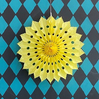 Paper Fan - Pack of 6 - Yellow