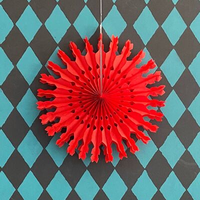Paper Fan - Pack of 6 - Red