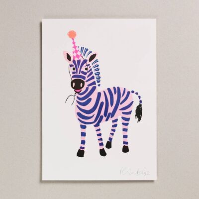 Risograph Print - Zebra