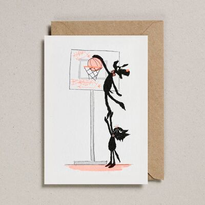 Rascals Cards (Pack of 6) - Basketball Cat & Dog