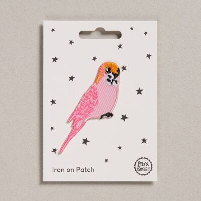 Iron on Patch - Pack of 6 - Pink Budgie