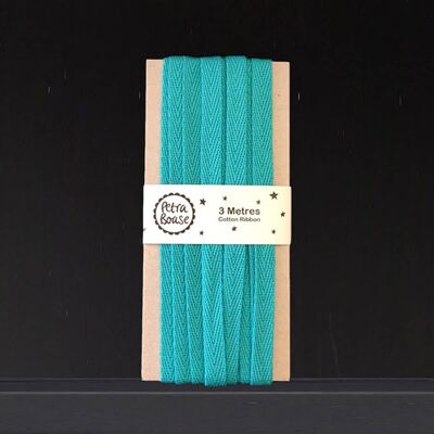 3m Cotton Ribbon - Pack of 3 - Aqua