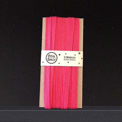 3m Cotton Ribbon - Pack of 3 - Pink