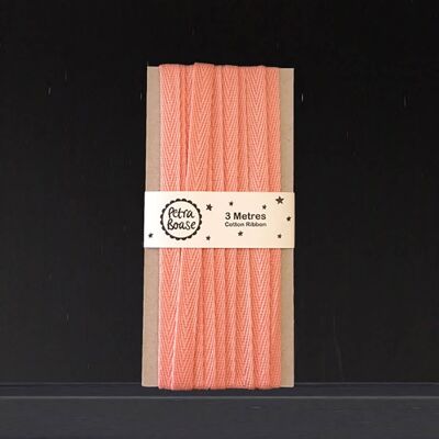 3m Cotton Ribbon - Pack of 3 - Peach