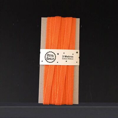 3m Cotton Ribbon - Pack of 3 - Orange