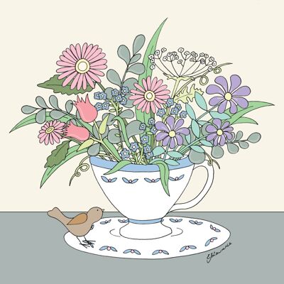 Flower Cups Range - Cup & Saucer