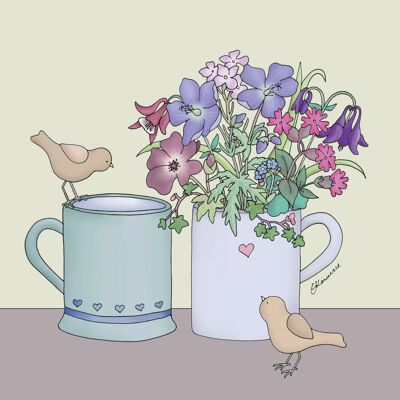 Flower Cups Range - Two Mugs