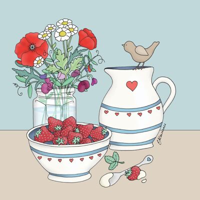 Flower Cups Range - Strawberries & Cream