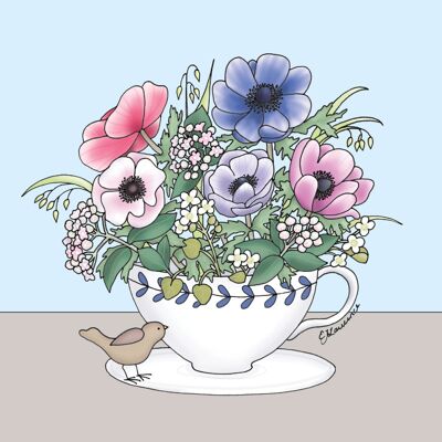 Flower Cups Range - Anemone Tea Cup