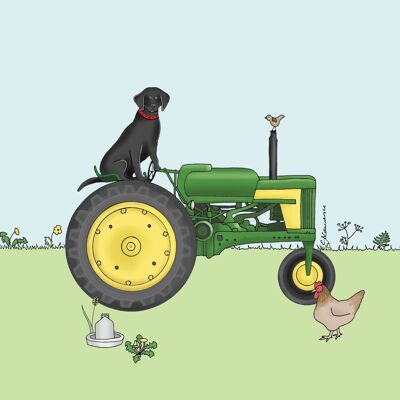 Field & Farm Range - Labrador & Green Tractor