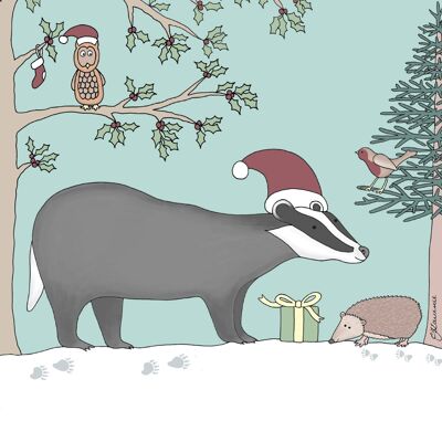 Christmas Range - Woodland Badger & Hedgehog