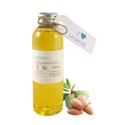 Organic Sweet Almond Oil 100ml | COSME BIO and ECOCERT certified