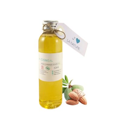 Organic Sweet Almond Oil 50ml | COSME BIO and ECOCERT certified