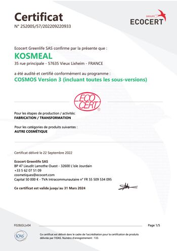 Beurre de Karité BIO Brut 100ml | Certifié COSMe BIO et ECOCERT 2