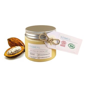 Beurre de Cacao BIO Brut 50ml | Certifié COSMÉ BIO et ECOCERT 1