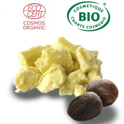 Manteca de Karité Orgánica Cruda 1KG | Certificación COSME BIO y ECOCERT