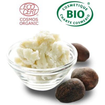 Organische raffinierte Sheabutter 100G | COSME BIO- und ECOCERT-zertifiziert | Geruchlos