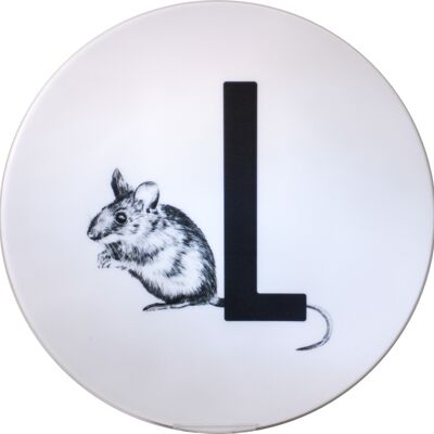 Tablero de letras L con ratón