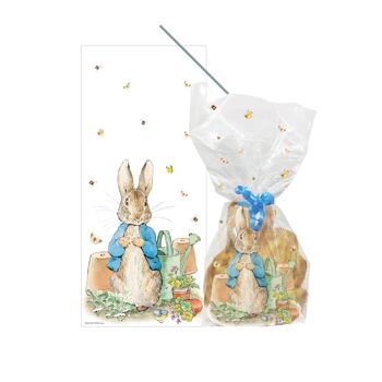 Sacs en cellophane Peter Rabbit™ avec attaches torsadées