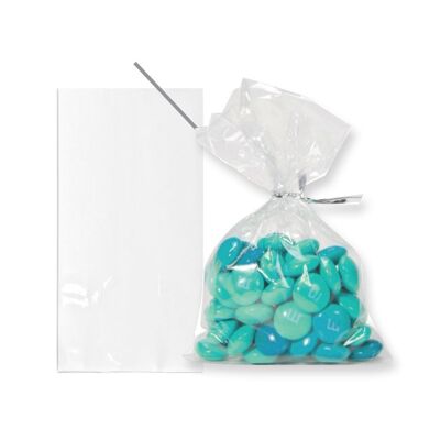 Candy-Cello-Taschen, transparent, mit Bindebändern
