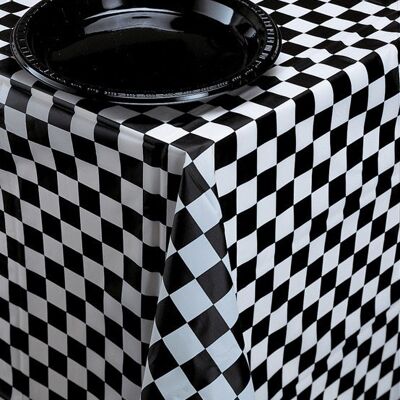 Racing Stripes Plastic Tablecover All Over Print