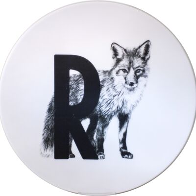 Letter board R with fox