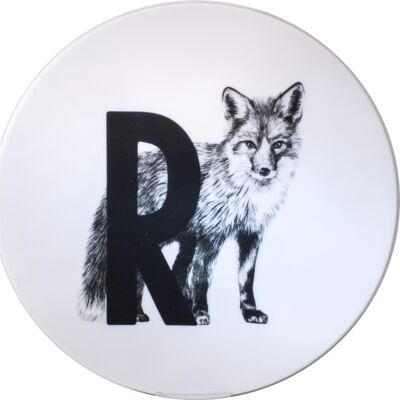 Letter board R with fox
