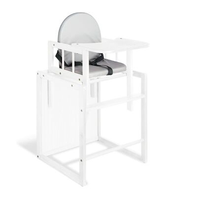 Combination high chair 'Lene', white lacquered