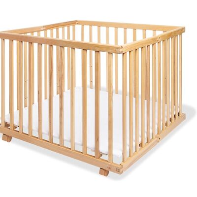 Playpen 'Lexus' large, foldable, clear lacquered