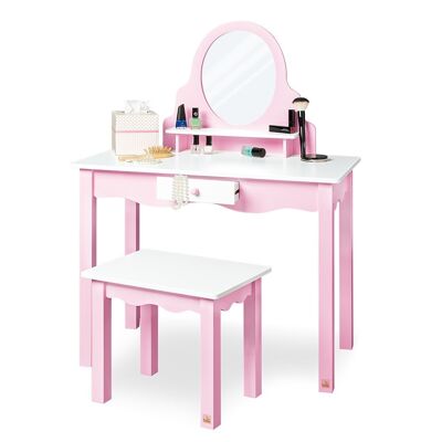 Children's make-up table 'Jasmin', incl. stool