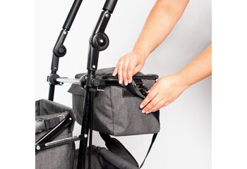 Chariot pliable 'AddPlus' avec frein, gris chiné 5