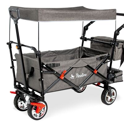 Collapsible cart 'AddPlus' with brake, mottled grey