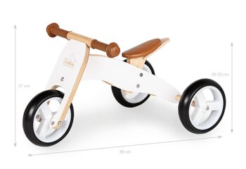 Mini tricycle 'Charlie', blanc/nature 3