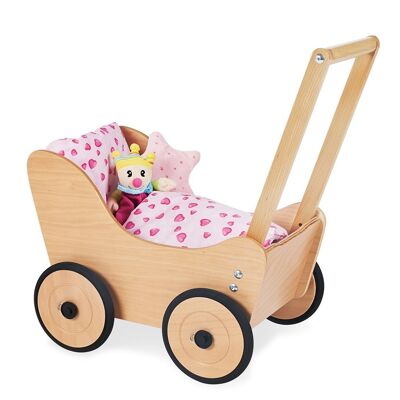 Doll's pram 'Sarah', clear lacquered