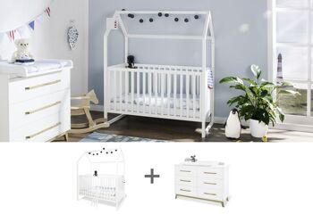 Chambre d'enfant 2 pièces 'Hilda & Riva' extra large, blanc 2