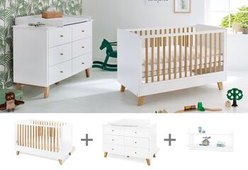 Chambre d'enfant 2 pièces 'Pan' extra large, y compris étagère murale 1