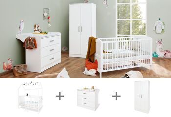 Chambre d'enfants 'Hilda & Viktoria' large, blanc 1