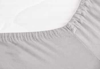 Draps-housses en jersey pour lits d'enfants en pack double 'Sternchen', bleu clair et uni, blanc 4