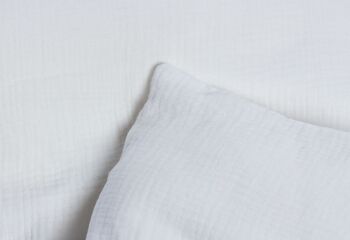 Linge de lit en mousseline blanche pour lits d'enfants, 2 pièces. 4