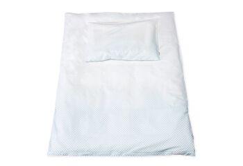 Parure de lit en percale réversible pour lit d'enfant 'Running Stars', bleu clair, 2 pièces. 1