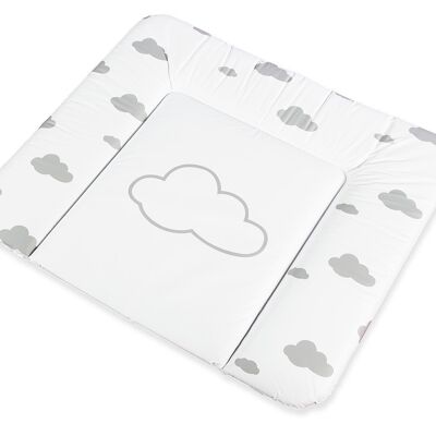 Long mattress 'Comfort', leaf, design 'Clouds', grey