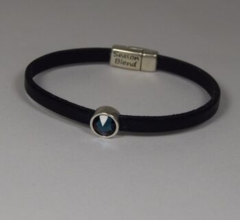 bracelet cuir Timeless bleu foncé 2