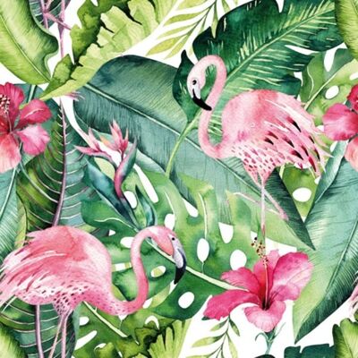 (S) Ti Flair Flamingo & Hibiscus Lunch Napkins 3 ply