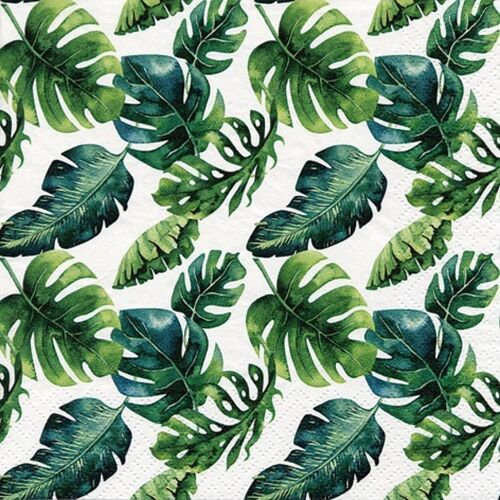 (S) Ti Flair Dense Jungle Leaves Lunch Napkins 3 ply