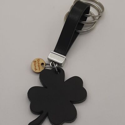 Clover keychain zwart XL