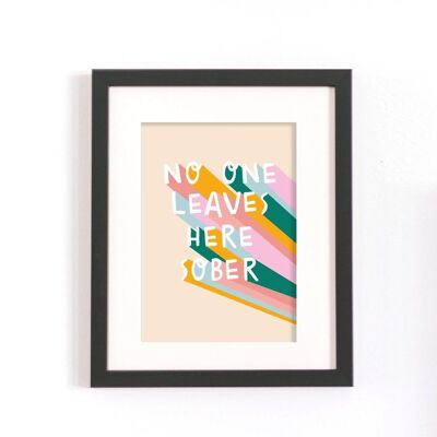 Sober Quote Art Print A4 Pack of 6