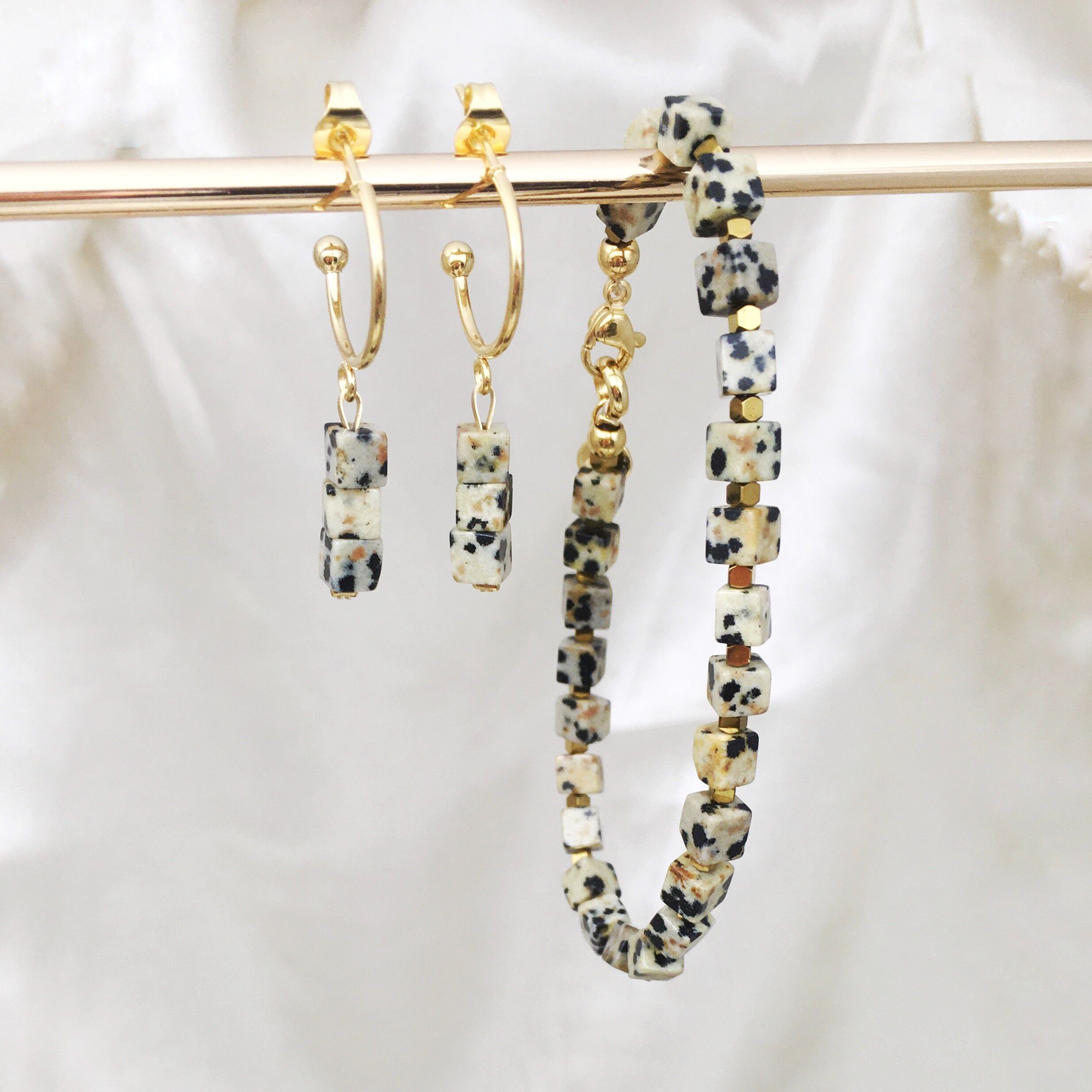 Set Baixa Armband & Ohrring greige