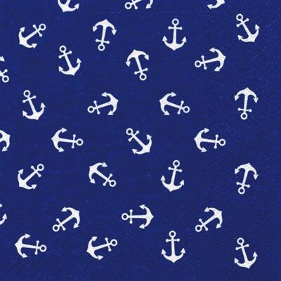 (S) Ti Flair Lunch Napkins Anchor White