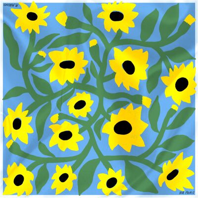 Le Carré de soie Sunflower